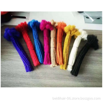 Wholesale Human Hair Dread Loc Extensions 10A Grade Hair Dreadlock Puffs  Short and Long  Locs For Women And Men